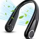RIYA Bladeless Neck Fan - 5200mAh Battery Operated Fan Rechargeable - Personal Portable Fan - 360° Cooling USB Wearable Fan - Low Noise, Up to 20Hrs Use Time Hanging Around Neck Fans (Black)