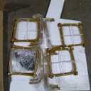 ALLSTAND 5 Tier Rotating Bookshelf, 360 ° Display Stackable Spinning Bookshelf Tower, Narrow Space Saving Tall Floor Standing Swivel Bookcase Corner Storage Organizer for Bedroom, Living Room, Gold