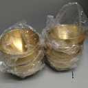 Nuogo 10 Pcs Gold Bowls 5.9 Inch Stainless Steel Mixing Bowls Decorative Esthetician Bowl for Facial Metal Serving Bowl for Holiday Birthday Party Wedding Baking Prepping Salad Fruit Soup