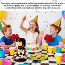 6 x Race Car Birthday Third Number Three Sign, Wooden Race Car Theme 3rd Centerpiece with Racing Track and Trophy Patterns Party Table Decoration for Birthday Party Topper Photo Props(Number 3)