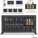 WZRELB 7000W 48V 110-120V Pure Sine Wave Power Inverter with 4 AC Outlets,Bipolar High-Frequency Inverter (RBH-700048)
