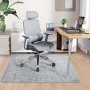 Sycoodeal Office Chair Mat for Hardwood & Tile Floor, 40" x 55" Heavy Duty Computer Gaming Chair Mat for Rolling Chairs Non-Curve, Anti-Slip, Floor Protector for Home Office (Grey)