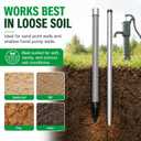 Sand Point Well Kit, 1-1/4 water well drilling kit 36" Well Point Pipe with 60 Gauze Mesh Screen and Cast Iron Point for Sand Point Wells and Soft Soil Wells (5)