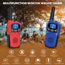 Walkie Talkies for Adults- WokTok Long Range 2 Way Radio for Camping Hiking Hand Held Hiking Accessories Camping Gear Xmas Birthday Gift for Kids,SOS Siren,NOAA Weather Alert,4 Radios