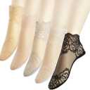 Lace Ankle Socks For Women - 5Pairs ruffle socks women - Fishnet Ankle Women Socks (Colorful)