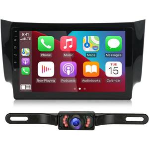 10 inch Car Radio Stereo w/2+32G Radio for Nissan Sentra 2012-2018 Double Din Touchscreen Car Radio Receiver,Built-in WiFi GPS Navigation Bluetooth Backup Camera Mic