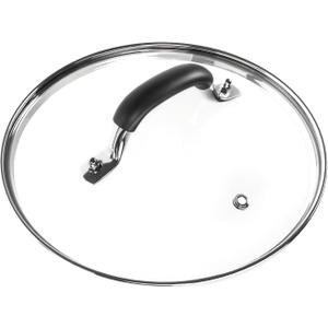 8 Inch Tempered Glass Lid Compatible with 8" Lodge Cast Iron Skillet and 2 Quart Serving Pots