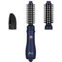 Aima Beauty Blow Dryer Brush Set - 4-in-1 Round Brush Blow Dryer Adds Shine, Smooth, Curl & Volume for Short to Medium Hair, Interchangeable 1” & 1.25” Round Barrel, Ionic Frizz Control, Prussian Blue