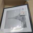 12 x 16 Inch Black Photo Frame with Cardboard Backing, Modern PVC Picture Display for Wall or Tabletop in Horizontal or Vertical Orientation