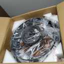 SHIHOT 18" Low Profile Caged Ceiling Fans with Lights and Remote, Flush Mount Ceiling Fan with Light, Bedroom Fan, Small Industrial Black Ceiling Light Fixture, Reversible(Bulbs Not Included)