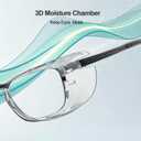 All-in-one Dry Eye Relief & Anti-fog Eye Protection Safety Glasses, Comfort Fit for All-Day Use