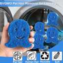 Pet Hair Remover for Laundry, 6PCS Reusable Dog & Cat Hair Remover Tool - Removes Pet Fur, Hair, Lint, Dander from Clothes &Washing Machine. (Blue, Octopus)