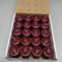 Burgundy Mulberry Scented Votive Candles - 15 Hour Long Burn Time - Textured Finish - Box of 20