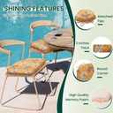 HARBOREST Outdoor Chair Cushions Set of 4, Water Resistant Patio Chair Cushions with Ties, Outdoor Seat Cushions for Patio Furniture, 17"x16"x2", Blooming