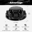 4PCS Black 6 Lug Hub Caps Chrome Chevy Center Caps Fit for 2005-2013 Silverado 1500 2007-2013 Tahoe Avalanche Suburban 1500 Replacement 15067578 15067580