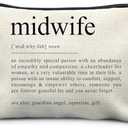 RYYCDOI Midwife Doula Gifts, Midwife Definition Makeup Bag Gifts for OBGNY Doctors Nurses, Pediatrician Obstetrician, Gynecologist Midwife Appreciation Gifts for Women, Midwife Cosmetic Bag Pouch