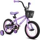 KEANO Cervine 14 16 20 Inch Kids Bike for Boys Girls Ages 3-10 Years, 14 16 Inch Toddler BMX Bikes with Training Wheels and Basket, 20 in Children Bicycles with Kickstand (Purple)