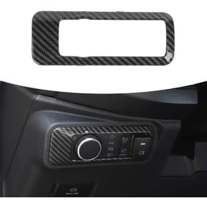 RAZPOY Headlight Switch Button Cover Trim for 2021-2025 Ford Bronco Accessories Carbon Fiber