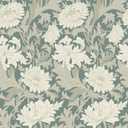 Livelynine 17.5x276 Olive Green Floral Peel and Stick Wallpaper William Morris Vintage Cream and Green Wall Paper for Bathroom Pre Pasted Removable Floral Contact Paper Decorative Chrysanthemum