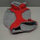 Lelepet Warm Dog Coat Waterproof Dog Jacket Reflective Fleece Vest with Adjustable Buckle Hook & Loop, Windproof Winter Jacket Dogs Coats for Small Medium Large Dogs, Red, M