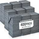 Gray Microfiber Cleaning Cloths Bulk Pack-400 Pack, Microfiber Towels Bulk, Towels for Cars, Cleaning Rags Gray (12x12 inches) (Grey)