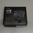 FIFINE Wireless Lavalier Microphone for iPhone/Android/Camera, 2 Pack Cordless Lapel Mic System for Vlog Recording Video YouTube/TikTok Interview, Condenser Clip-On Microphone with Charging Case-M9 (Black)