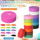 Nuanchu Tempera Paint Cakes 15 Colors Washable Art Supplies, 120 Pcs, 1 Count