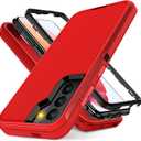 Jshru for Galaxy S21 Case, Military-Grade Protective Heavy Duty Phone Case, Shockproof Drop/Dust Proof 3-Layer Heavy Duty Protection Case for Samsung Galaxy S21 5G, Red/Black