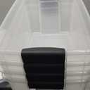 4pcs Sterilite 70 Qt Ultra™ Latch Box, Durable Clear Storage Bin w/Lid
