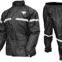 Nelson Rigg Stormrider Rain Suit; 100% Waterproof, Pants and Jacket Included with Reflective Striping