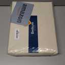 Bedsure Queen Sheet Set, Rayon Derived from Bamboo, Cooling Sheets, Breathable & Soft, Deep Pocket Up to 16", Hotel Luxury Silky Bedding for Hot Sleepers, Light Beige