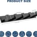 PMMASTO Coat Rack Wall Mount, Coat Hooks Wall Hooks for Hanging, Stainless Steel Coat Hanger Towel Hooks for Bathrooms, Hat Rack (Black 5 Hooks, 2 Pack)