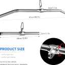 Lat Pulldown Attachments, Straight Bar Cable Attachments, Lat Pull Down Bar, Curl Pulldown Bar, Sturdy & Lightweight Aluminum, Non-Slip Grip, Full Rotation, Max Load 1000LBS