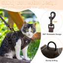 Cat Harness and Leash for Walking Soft Cat Harness Escape Proof, Adjustable Kitten Harness Cat Leash Reflective Strips Jacket, Breathable Cat Vest Harness Set for Kitten Easy to Wear Outdoor Walking (X-Large, Brown)