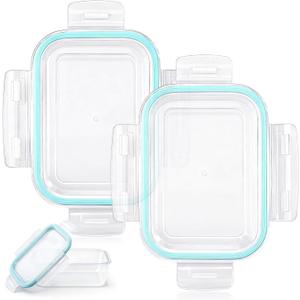 2 Pcs 2/3/5 Cups Plastic Food Storage Lid with Green Gasket Leakproof Airtight Lockable Replacement Clear Storage Lid for Kitchen Bowl