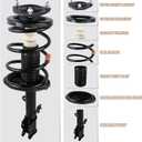 MOSTPLUS 2x Front Complete Strut Spring 172263 172264 Compatible for 04-13 Mazda 3 06-10 MAZDA 5 (Set of 2)