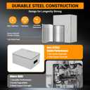 12 x 10 x 6-Inch NEMA 4X IP67 Steel Junction Box
