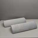 Half Moon Memory Foam Bolster Pillow Color Grey For Back & Neck , 19x8 inches, Grey color, Set Of 2
