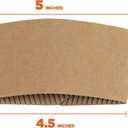 FMP Brands [100 Pack] Kraft Coffee Cup Sleeves Disposable for Hot Drinks, Durable Corrugated Cardboard Cup Sleeves for 12-24 oz Cups, Beverage Insulator and Hand Protection for Hot & Cold Drinks