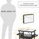 Titanker Small Camp Table 2ft, Folding Camping Table Portable with Storage Bag & Side Racks, Picnic & Beach Table, Car Camping Essentials, Aluminum Light & Solid