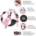 HEELE Dog Harness Dog Harness Small Dog No Pull Harness with Soft Handle Reflective Harness Adjustable, Pink, Small