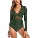 Women's Rash Guard One Piece Rash Guard Shirts Swimsuits Surfing Diving Suits Swimwear for Women M