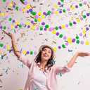 3 Pcs 19.8 Feet Mardi Gras Decorations Mardi Gras Pom Pom Balls Garland Carnival Purple Green Yellow Wool Felt Ball Banner Hanging Wall Decorations for Holiday Carnival Party Supplies Home Decor