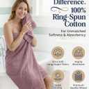 LANE LINEN 100% Cotton Turkish Towels for Bathroom - 6 Piece - Softer & Highly Absorbent - 2 Bath, 2 Wash cloths, 2 Hand Towels - Complete Family Set, Hotel Quality & Gentle on Skin - Wistful Mauve