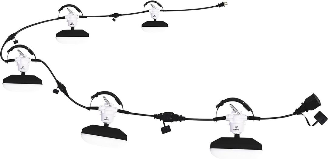 GT-Lite 7500 Lumen LED 50ft 5-Head Adjustable Linkable String Light