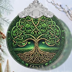 Christmas Tree of Life Stained Glass Ornament - Holiday Home Decor - Gift Exchange Present - The Tree of Wisdom