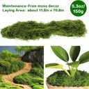 SETRUE Fake Green Moss for Crafts, 5.3 OZ Artificial Fake Green Moss for Planters Faux Moss Decor for DIY Decorative Table Centerpieces Decor Fairy Garden Model Making (150g)