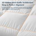 Pacific Coast Goose Feather Down Fiber Comforters Queen Size, Extra Fluffy White Duvet Insert, Ultra-Soft, Breathable, All Season Hotel Luxury Bedding Comforters, 8 Corner & Center Loops (90"x90")
