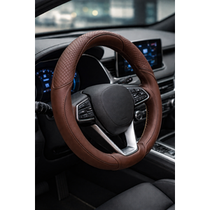 Car Steering Wheel Cover, Brown, 15''