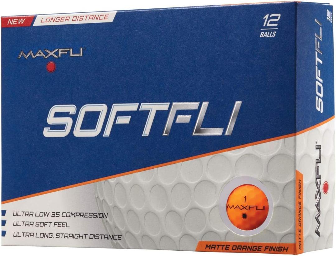 Maxfli SoftFli Matte Golf Balls (orange)